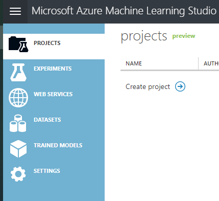 Options in Azure Machine Learning Studio
