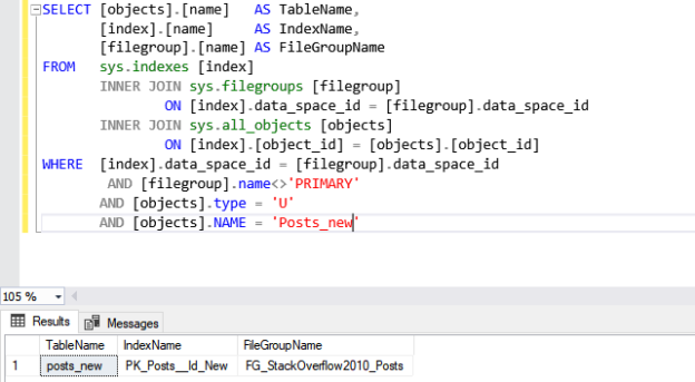View filegroup of SQL Database