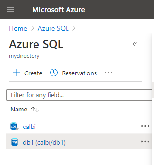 Azure SQL Database created