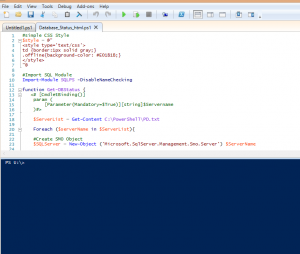 PowerShell: Get a daily database status email