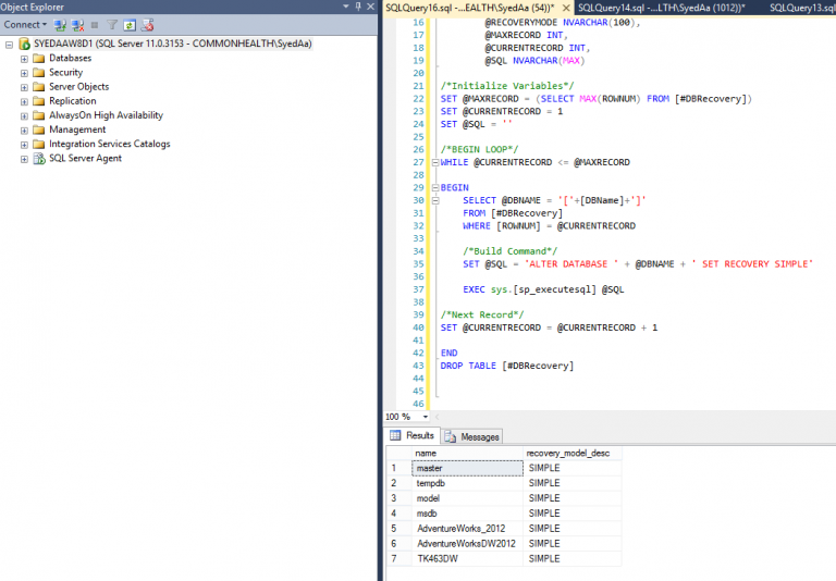 Usar variables en SQL dinámico