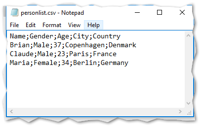 Sample CSV data CSV files are popularly known as Flat Files