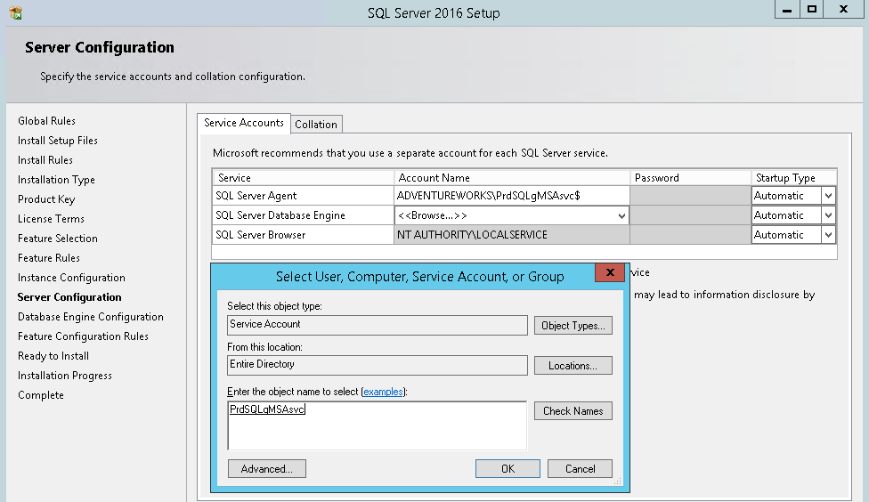 Sql Server Service Account Best Practices