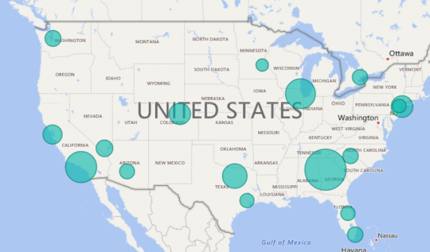 Creating Maps In Power Bi How To Create Geographic Maps Using Power Bi - Filled And Bubble Maps