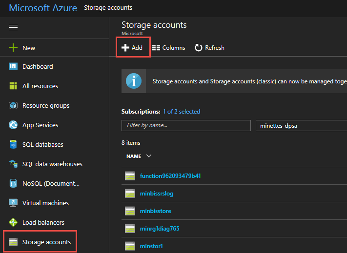 Different Azure Storage Types File Blob Queue And Table