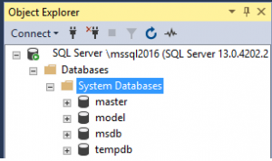 SQL Server system databases – the model database