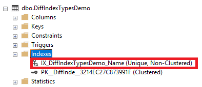 Working with different SQL Server indexes types
