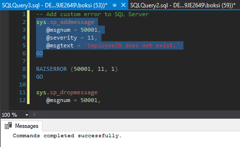 error messages sql server management studio tutorial