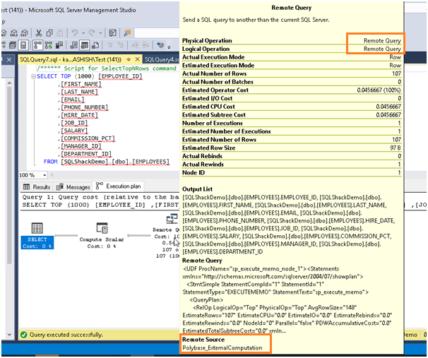 View detailed execution plan in SSMS