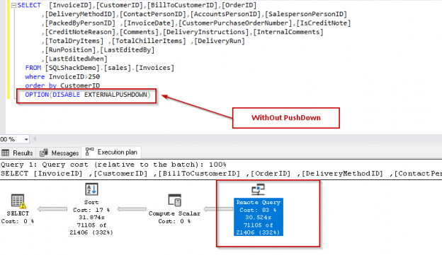 Polybase - Query with predicate without pushdown