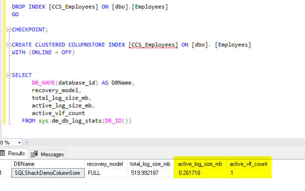 Columnstore Index Enhancements – online and offline (re)builds