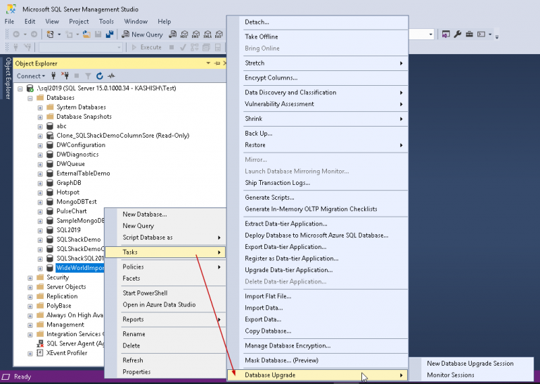 Database Upgrade using the Query Tuning Assistant wizard in SSMS 18