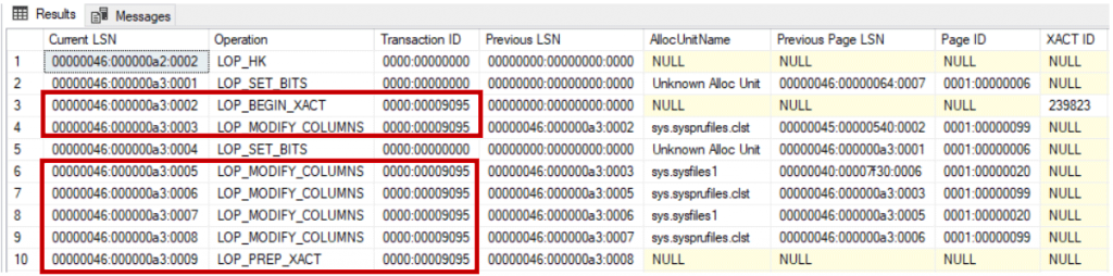SQL Server Transaction Log Architecture