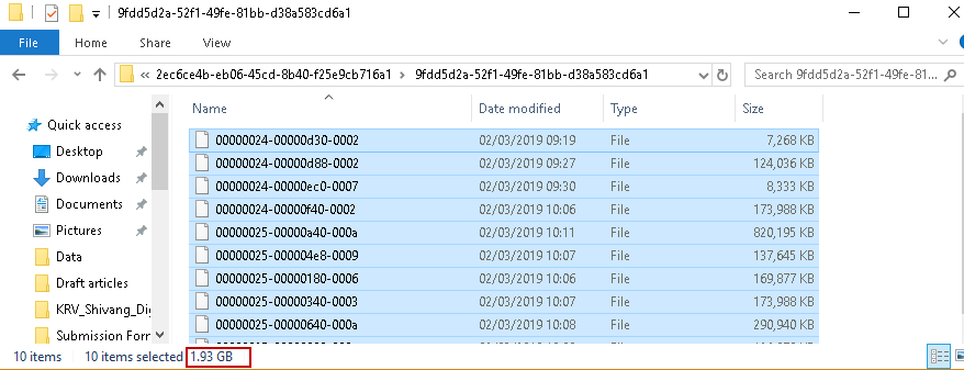 SQL Server FILESTREAM demo - backup size