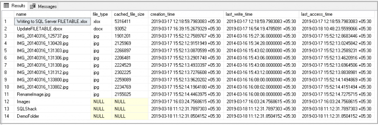 file table sql
