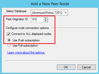 SQL Server replication  - Add a New Peer Node