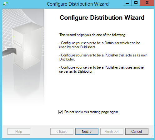 SQL Server replication - Configure distribution wizard