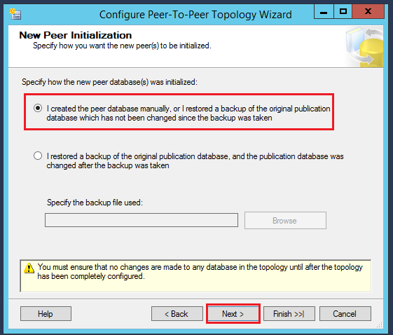 SQL Server replication - Log Reader Agent Secruity - New Peer Initialization