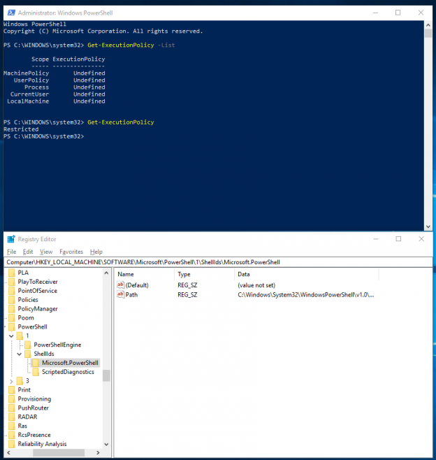 Setting the PowerShell Execution Policy