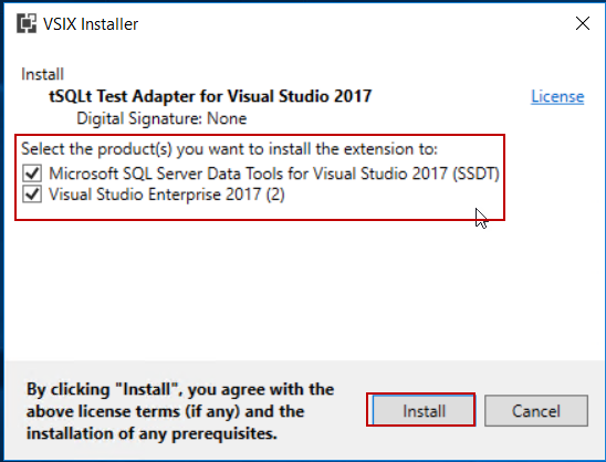 tSQLt Test Adapter for Visual Studio VSIX Installer