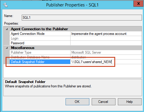 Change the Snapshot folder path
