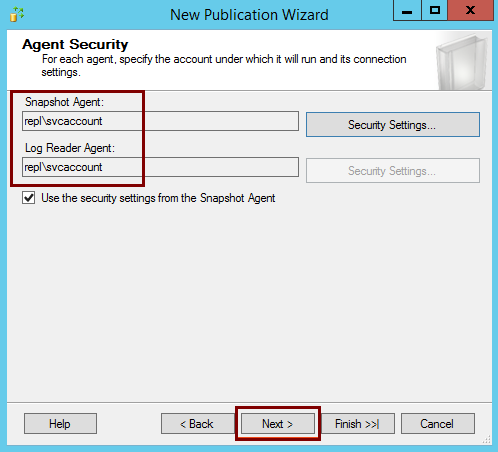 configure service account