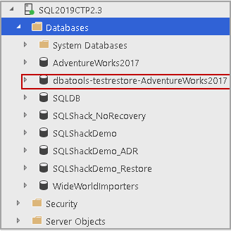 Examples of Test-DbaLastBackup command with NoDrop