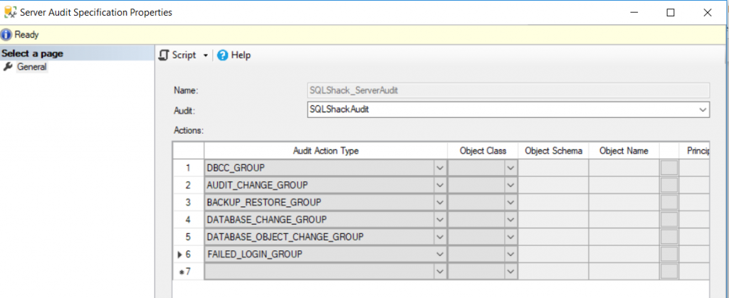 Using the SQL Server Audit Feature to Audit Different Actions