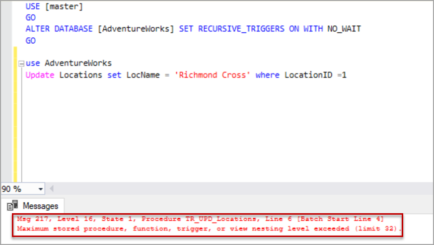 Triggers in SQL Server