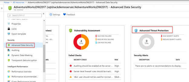 Advanced Threat Protection in Azure SQL Database.