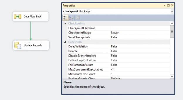 SSIS package properties