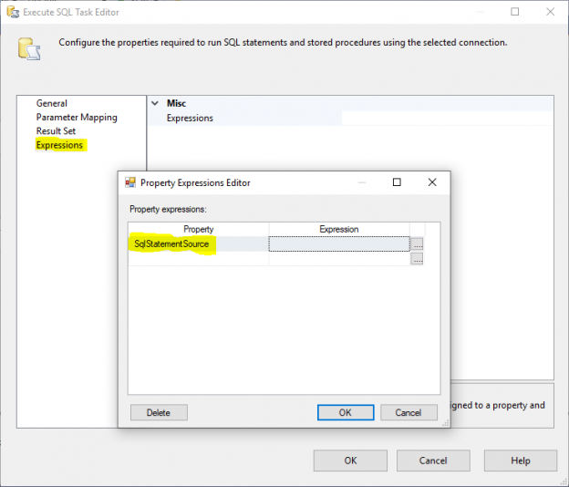 Execute Sql Task In Ssis: Sqlstatementsource Expressions Vs Variable Source  Types