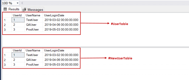 sql server rename table