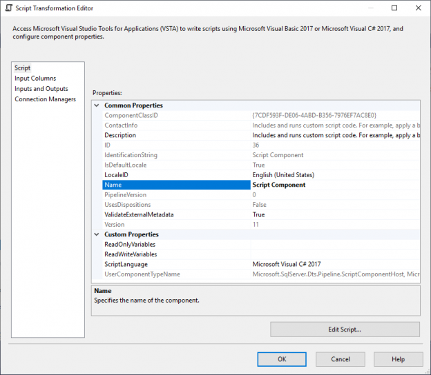 SSIS Component Overview