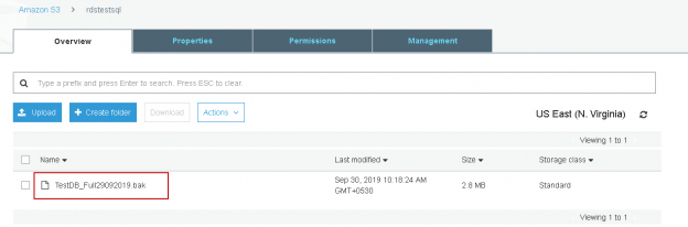 Verify backup file in S3 bucket