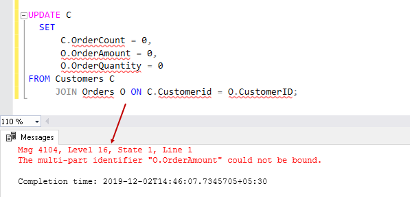 sqlite update select same table