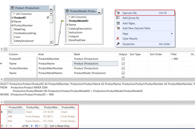 How to create a view in SQL Server