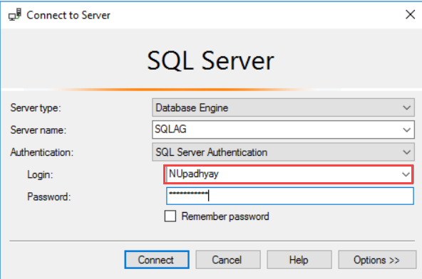 Connect to Database engine