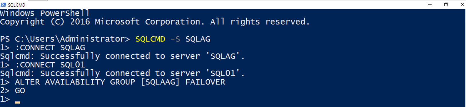 PowerShell script o perform the failover