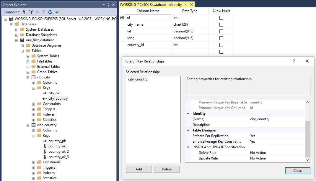 Sql add foreign key