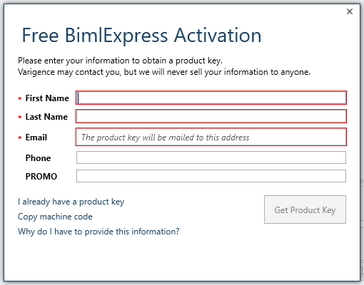 BimlExpress activation form