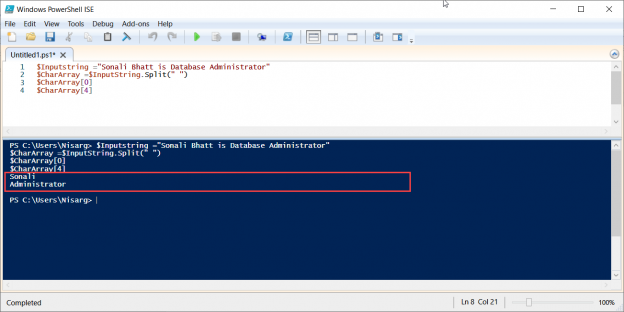 Using Powershell To Split A String Into An Array