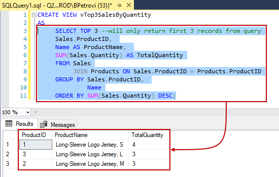 select today sql server