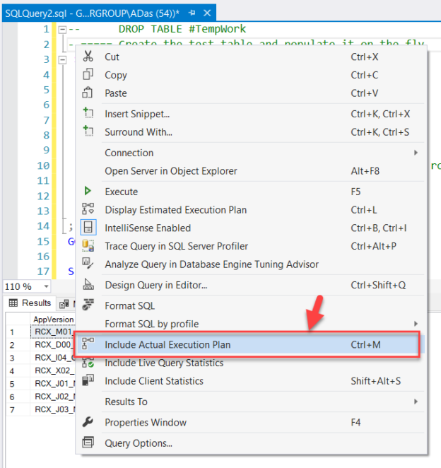 Display Actual Execution Plan in SQL Server