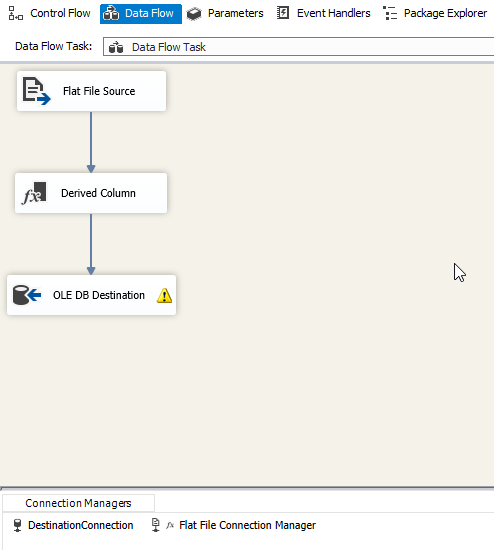 generated data flow task screenshot