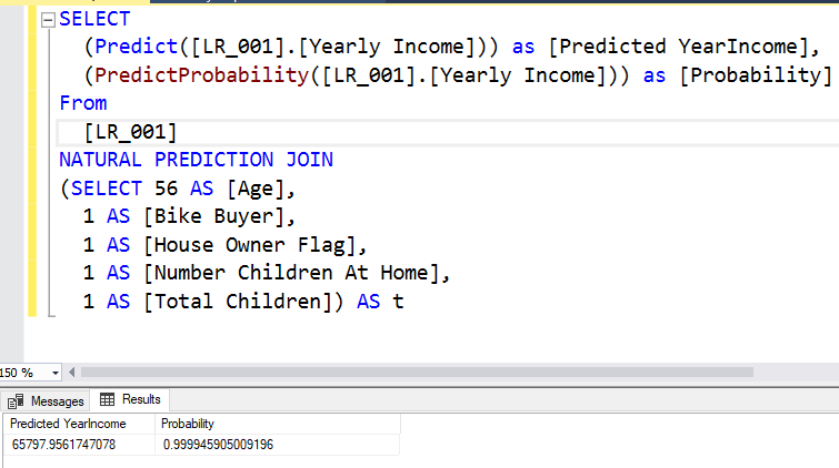 Prediction of YearIyIncome without No of cars parameter. 