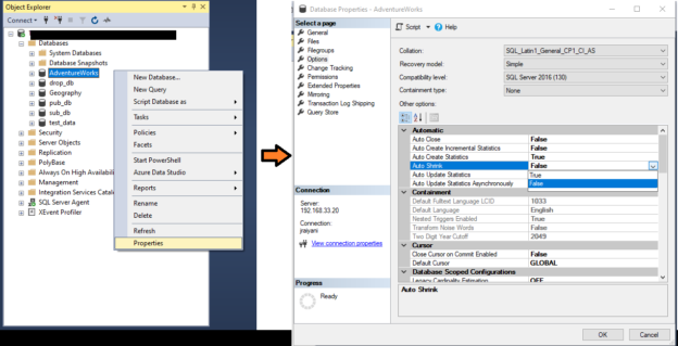 SQL Server Auto Shrink option