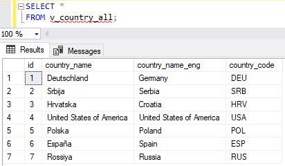 using view in the select query