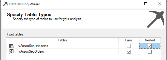 Specifing Case and Nested tables.