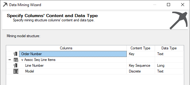 Verifying the Line Number has go tht e Key Sequence content type.